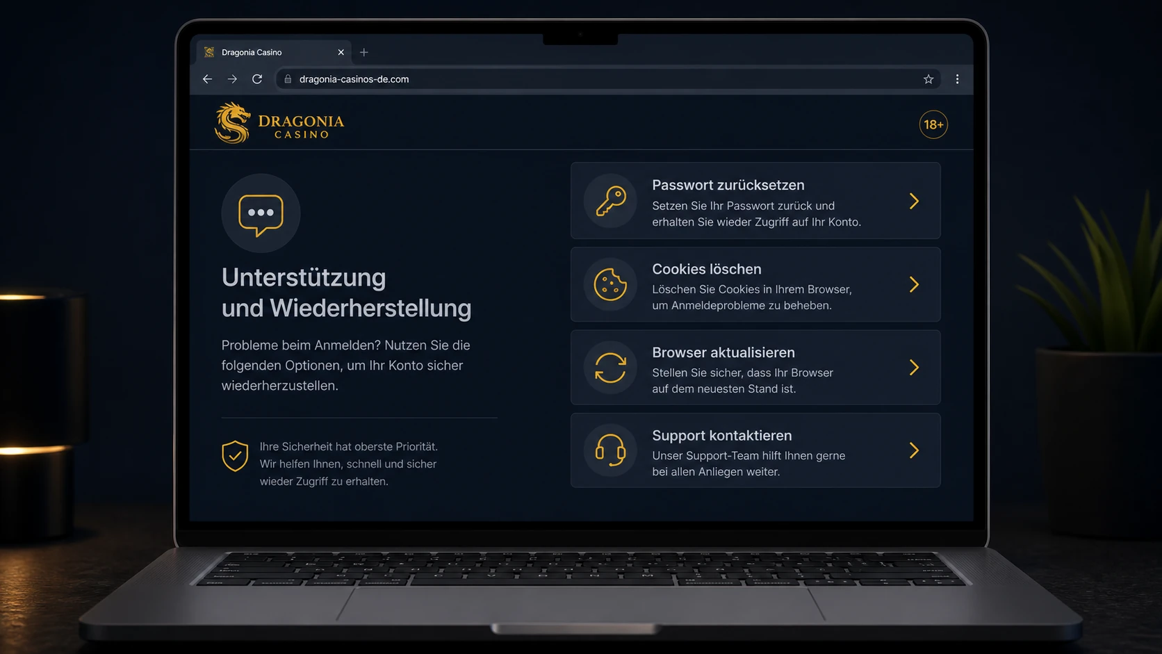 Unterstützung bei Login-Problemen